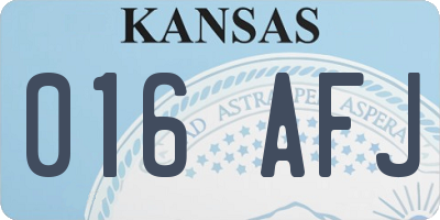 KS license plate 016AFJ