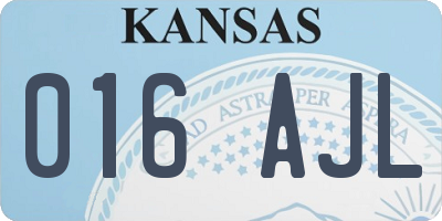 KS license plate 016AJL