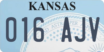 KS license plate 016AJV