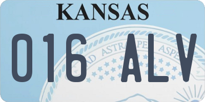 KS license plate 016ALV