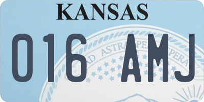KS license plate 016AMJ