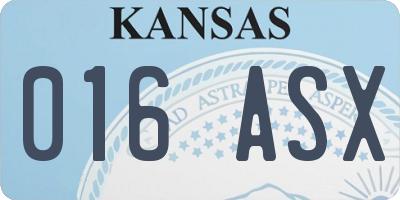 KS license plate 016ASX