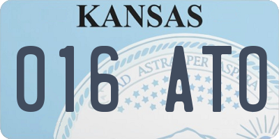 KS license plate 016ATO