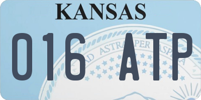 KS license plate 016ATP