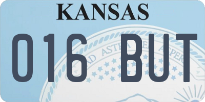 KS license plate 016BUT