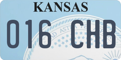 KS license plate 016CHB
