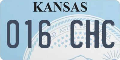KS license plate 016CHC