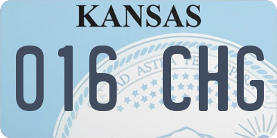 KS license plate 016CHG