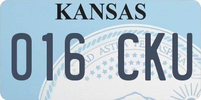KS license plate 016CKU
