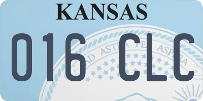 KS license plate 016CLC
