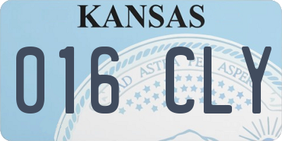 KS license plate 016CLY
