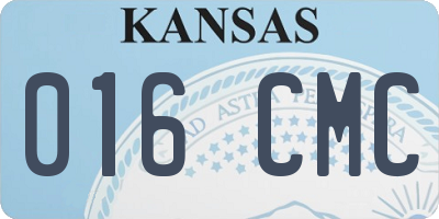 KS license plate 016CMC