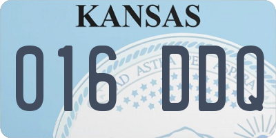 KS license plate 016DDQ