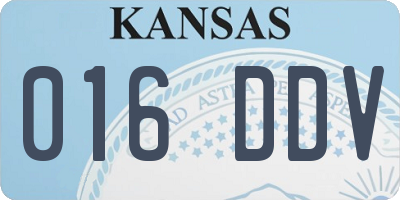 KS license plate 016DDV