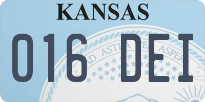 KS license plate 016DEI