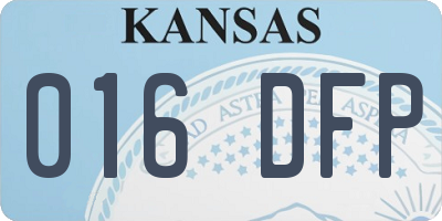 KS license plate 016DFP