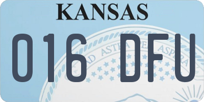 KS license plate 016DFU