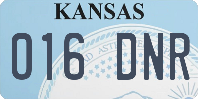 KS license plate 016DNR