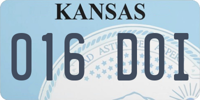 KS license plate 016DOI