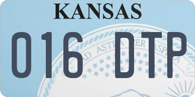 KS license plate 016DTP