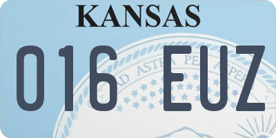 KS license plate 016EUZ