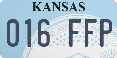 KS license plate 016FFP