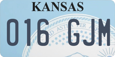 KS license plate 016GJM