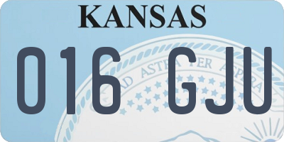 KS license plate 016GJU