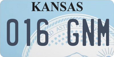 KS license plate 016GNM
