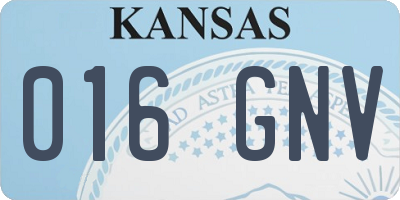 KS license plate 016GNV