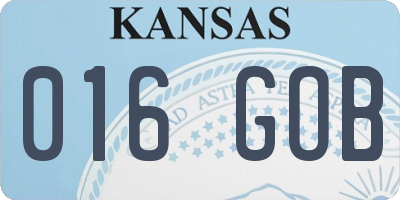 KS license plate 016GOB