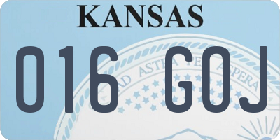 KS license plate 016GOJ