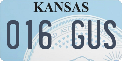 KS license plate 016GUS