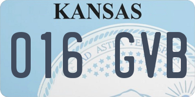 KS license plate 016GVB