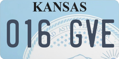 KS license plate 016GVE