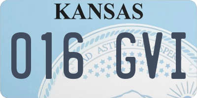 KS license plate 016GVI