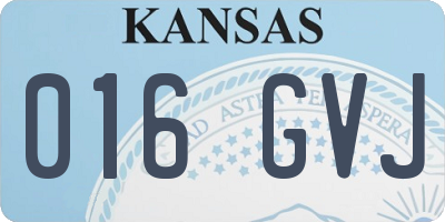 KS license plate 016GVJ