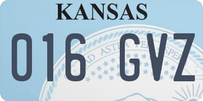 KS license plate 016GVZ