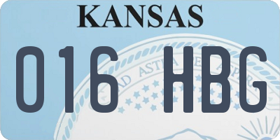 KS license plate 016HBG