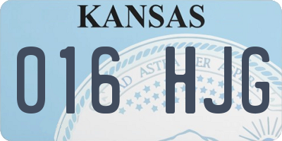 KS license plate 016HJG