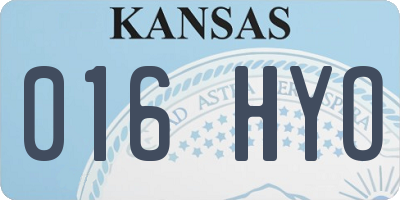 KS license plate 016HYO