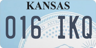 KS license plate 016IKQ