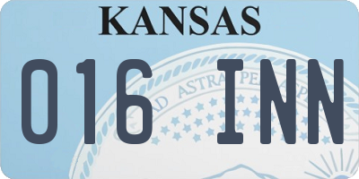 KS license plate 016INN