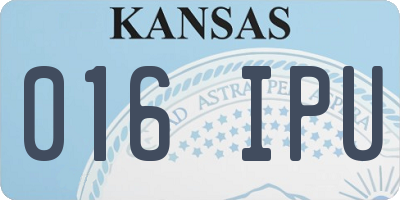 KS license plate 016IPU