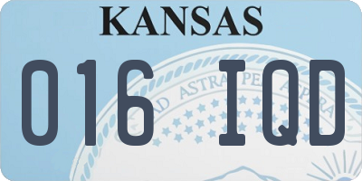 KS license plate 016IQD