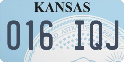 KS license plate 016IQJ