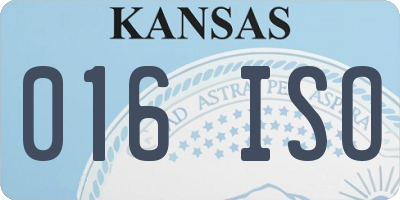 KS license plate 016ISO