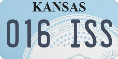 KS license plate 016ISS