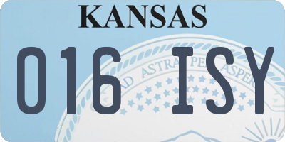 KS license plate 016ISY