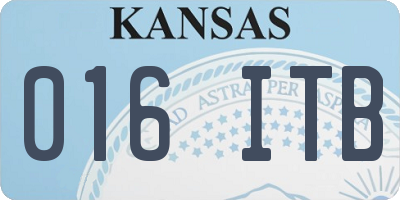 KS license plate 016ITB